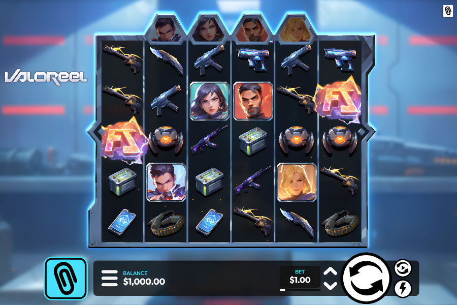 demo play of the valoreel slot on stake.com